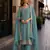 Blue vichitra silk semi stitched suit with embroidery & sequence work