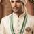 Layered moti necklace With Antique Brooch