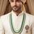 Layered moti necklace With Antique Brooch