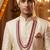 Layered moti necklace With Antique Brooch