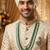 Layered moti necklace With Antique Brooch