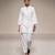 White dupion silk kurta set