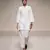 White dupion silk kurta set