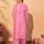 Women's Beautiful Thread Work Pure Cotton Fabric Straight Kurta Pant and Dupatta Set