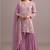 Pink color embroideried faux georgette semi stitched salwar suit