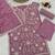 Pink color embroideried faux georgette semi stitched salwar suit