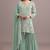 Pista color embroideried faux georgette semi stitched salwar suit