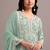 Pista color embroideried faux georgette semi stitched salwar suit