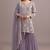 Lavender color embroideried faux georgette semi stitched salwar suit