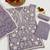 Lavender color embroideried faux georgette semi stitched salwar suit
