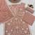 Peach color embroideried faux georgette semi stitched salwar suit