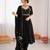Black vichitra silk thread with sequin anarkali suit