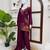 Purple reyon thread work farshi palazzo suit