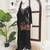 Black reyon thread work farshi palazzo suit