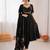 Black vichitra silk thread with sequin anarkali suit