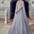 Women's Silver Grey Art Silk Sequins & Dori Work Bridal Lehenga Choli With Net Dupatta