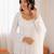 Off white georgette thread with sequin anarkali suit