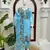 Sky blue art silk thread work  salwar suit