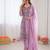 Light lavender art silk thread work  salwar suit