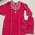 embroidered p.v. chanderi kurti pant dupatta set