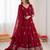 Rani pink georgette thread with sequin anarkali suit