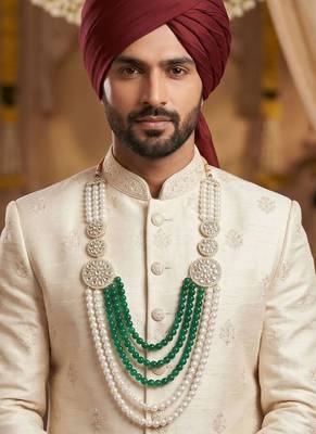 Pearl-beaded dulha moti mala haar necklace 5