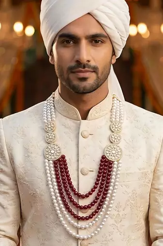 Beaded Layered Dulha Moti Mala