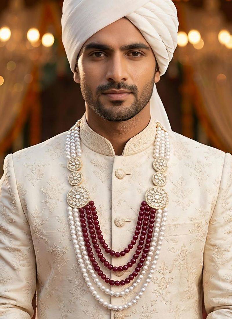 Beaded Layered Dulha Moti Mala