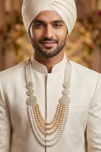 Beaded layered dulha moti mala