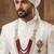 Men s Ethnic Sherwani Mala with Brooch   Perfect for Weddings & Festive Wear