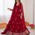 Rani pink georgette thread with sequin anarkali suit