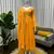 Yellow fendy silk thread with sequin anarkali suit