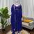Blue fendy silk thread with sequin anarkali suit