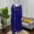 Blue fendy silk thread with sequin anarkali suit