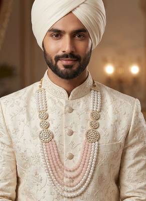 Pearl-beaded dulha moti mala haar necklace 5