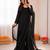 Black crepe thread with sequin farshi salwar suit
