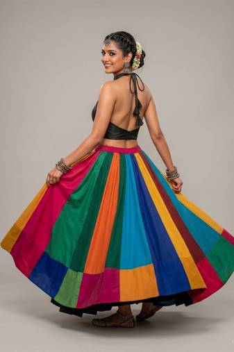 Multicolor Art Silk Lehenga Set