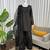 Black crepe thread with sequin farshi salwar suit
