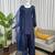 Blue crepe thread with sequin farshi salwar suit
