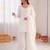 Off white crepe thread with sequin farshi salwar suit