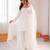 Off white crepe thread with sequin farshi salwar suit