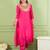 Women's Beautiful Embroidery Work Viscose Silk Fabric Flared Kurta Pant and Dupatta Set