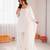 Off white crepe thread with sequin farshi salwar suit