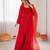 Red crepe thread with sequin farshi salwar suit