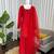 Red crepe thread with sequin farshi salwar suit