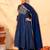 Women's Beautiful Embroidery Work Vichitra Silk Fabric Flared Kurta Pant and Dupatta Set