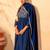 Women's Beautiful Embroidery Work Vichitra Silk Fabric Flared Kurta Pant and Dupatta Set