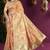 Beige Satin Silk Saree with Zari & Multicolor Thread Woven Traditional Motifs