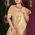Beige Satin Silk Saree with Zari & Multicolor Thread Woven Traditional Motifs
