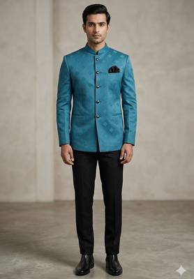 Pastel sky blue jodhpuri for men 1